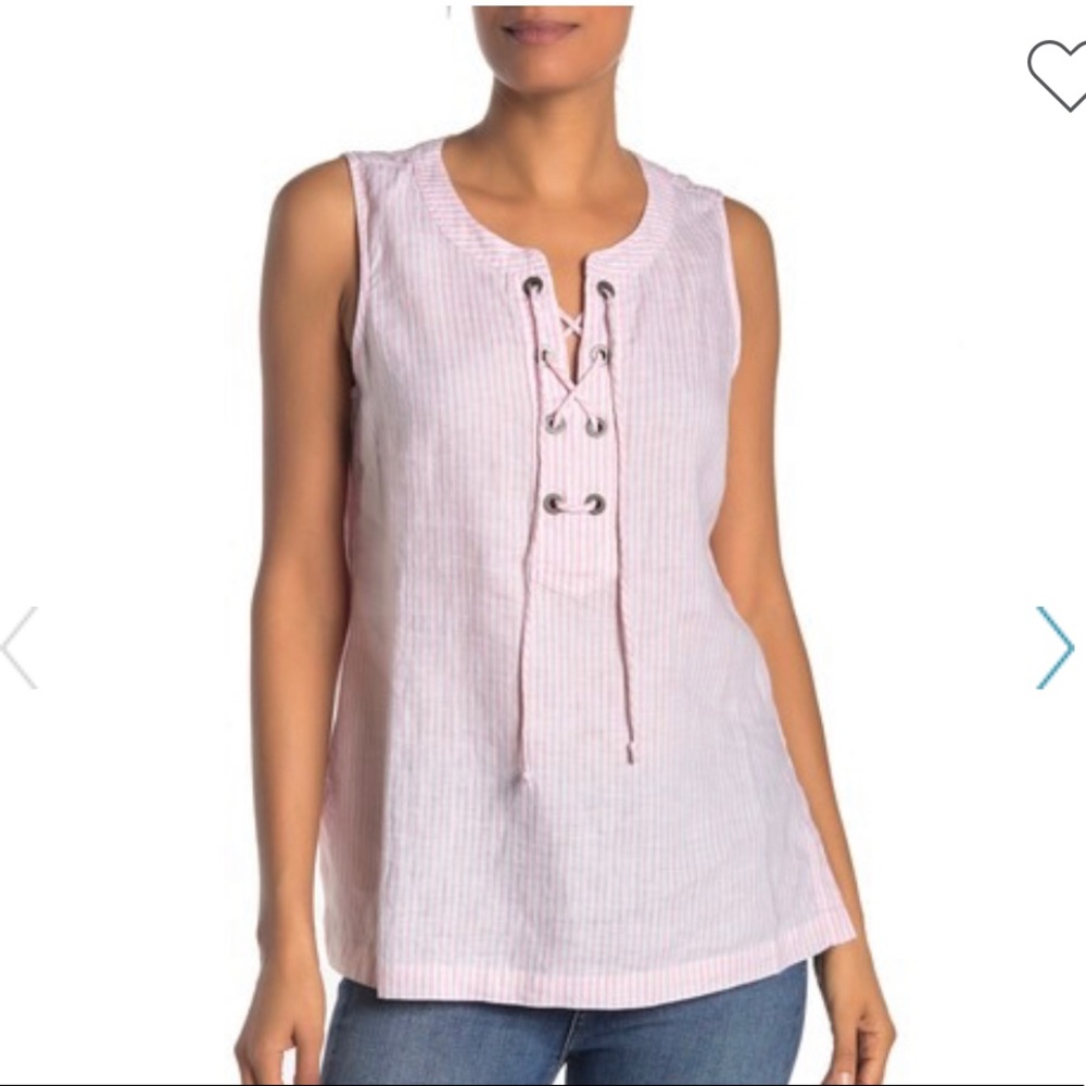 EUC: Linen Tommy Bahama TankTop Sz XS.